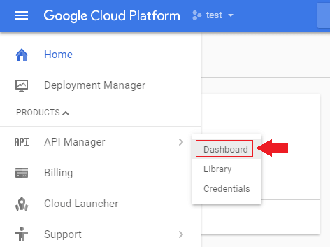 login to google cloud platform and go to your api manager dashboard transfer wordpress domain google cloud platform