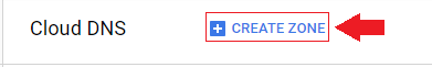 once you've navigated to cloud dns click create zone at the top of the page wordpress domain name google cloud hosting