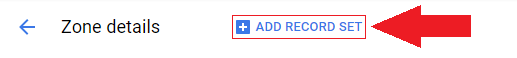after creating your zone click on the add record set link that appears on the next page
