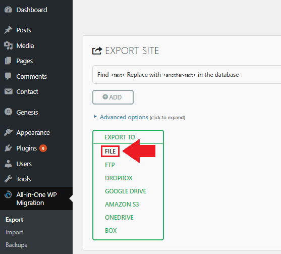 migrate wordpress to azure export wordpress website to file