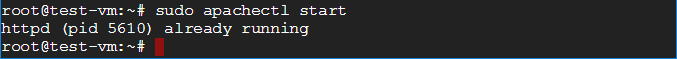 linux commands with examples start apache server