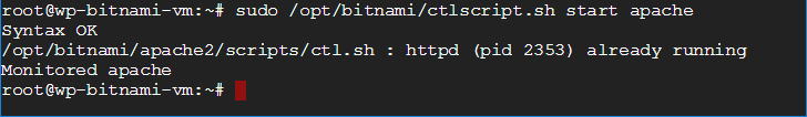 linux commands with examples start apache server bitnami