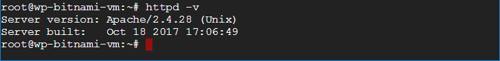 linux commands with examples check apache server version bitnami
