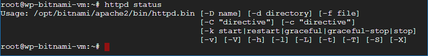 linux commands with examples check server status bitnami