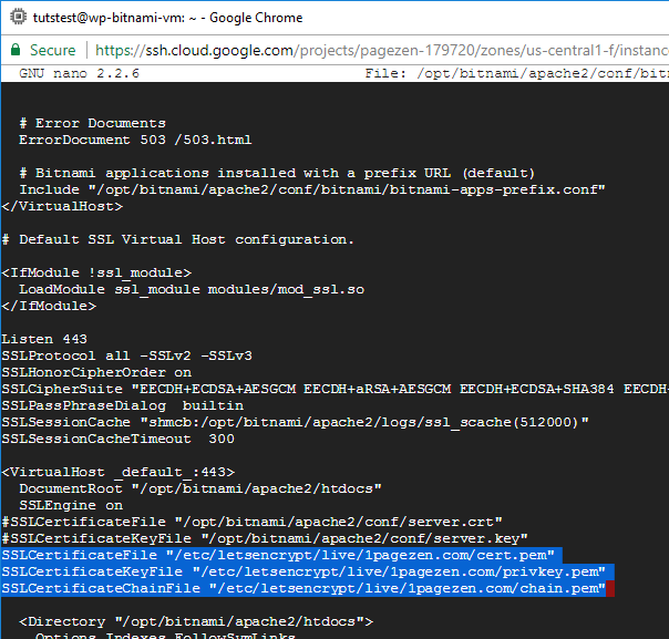 Free Ssl Certificate Setup For Wordpress On Google Cloud Bitnami