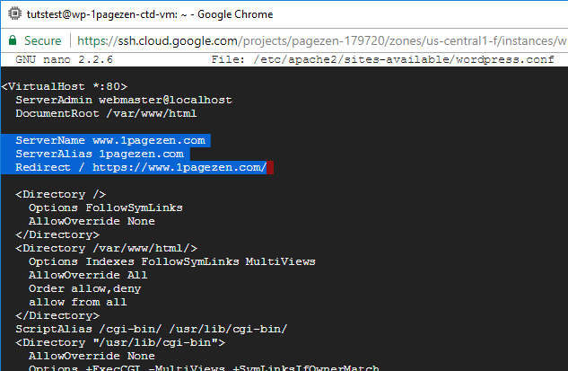 ssl certificate setup wordpress google cloud platform compute engine bitnami