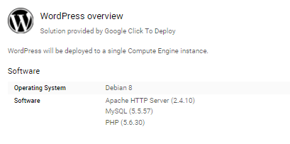 install wordpress on google cloud platform hosting software stack