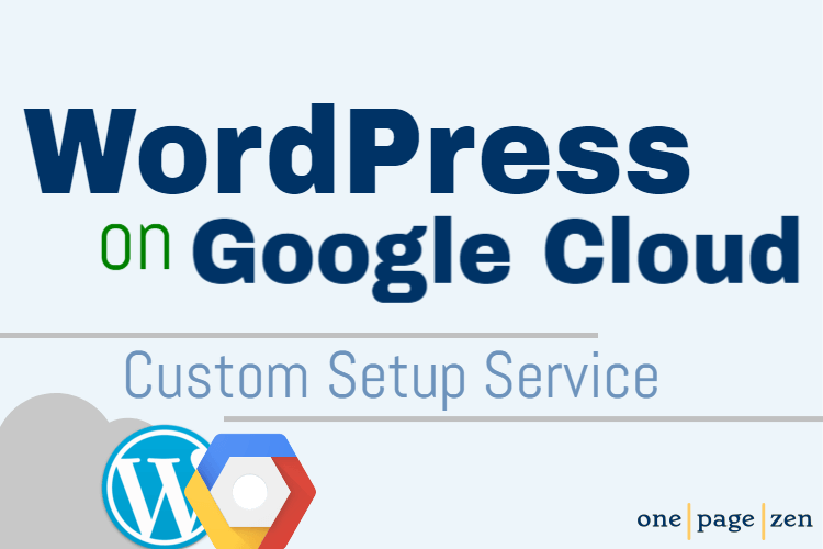 WordPress on Google Cloud Setup Service banner