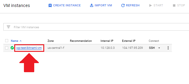 access phpmyadmin ssh tunnel click on vm instance