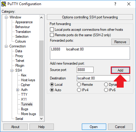 access phpmyadmin ssh tunnel port forwarding