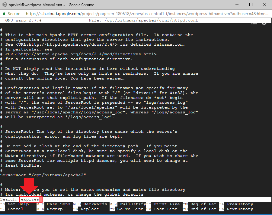 add expires headers wordpress google cloud bitnami