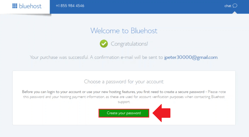 generate a password wordpress on bluehost cloud sites