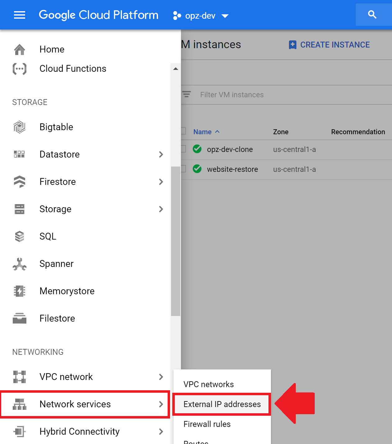 backup and restore websites on google cloud