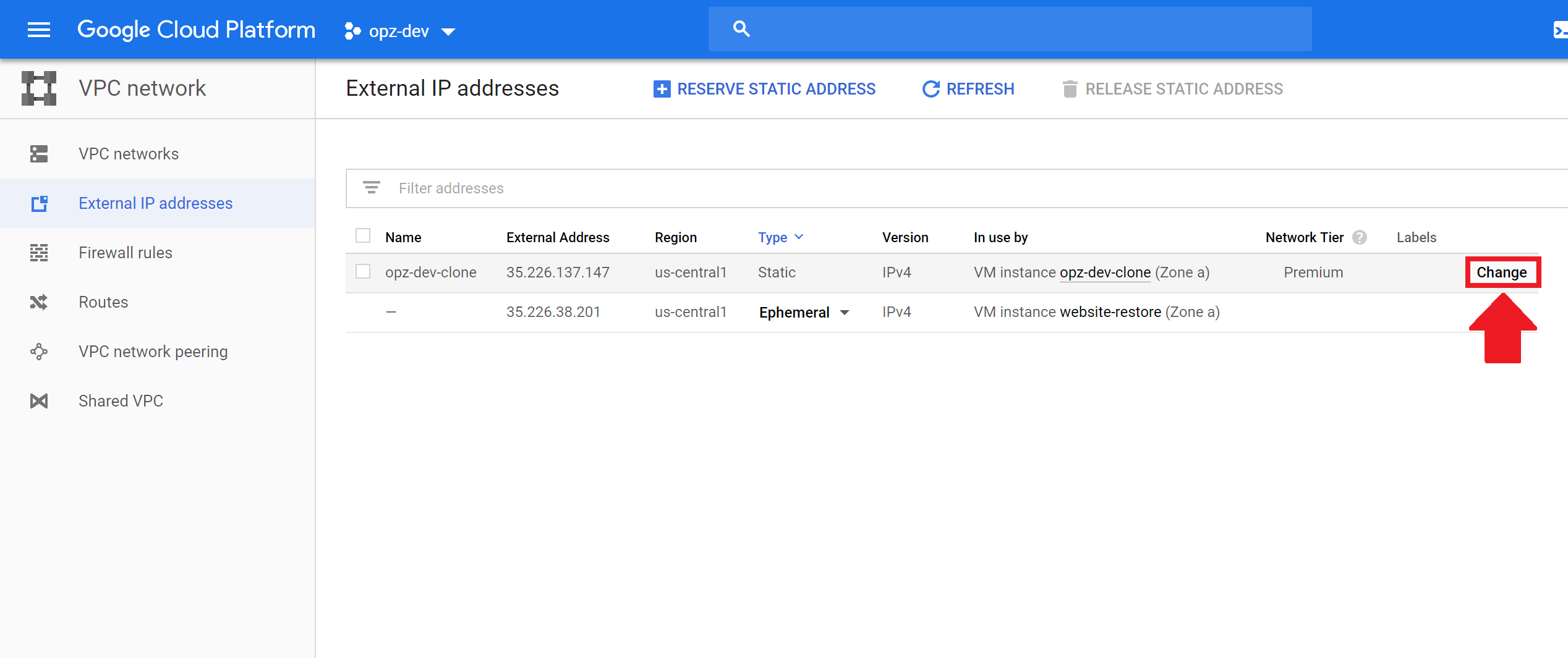 backup and restore websites on google cloud