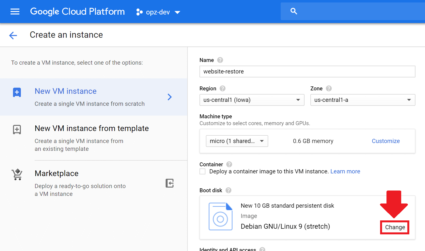 backup and restore websites on google cloud